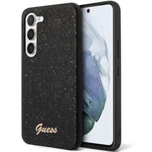 Guess GUHCS23MHGGSHK S23+ S916 black/black hard case Glitter Scripteng