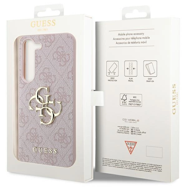 Guess GUHCS23S4GMGPI S23 S911 pink/pink hardcase 4G Big Metal Logoeng
