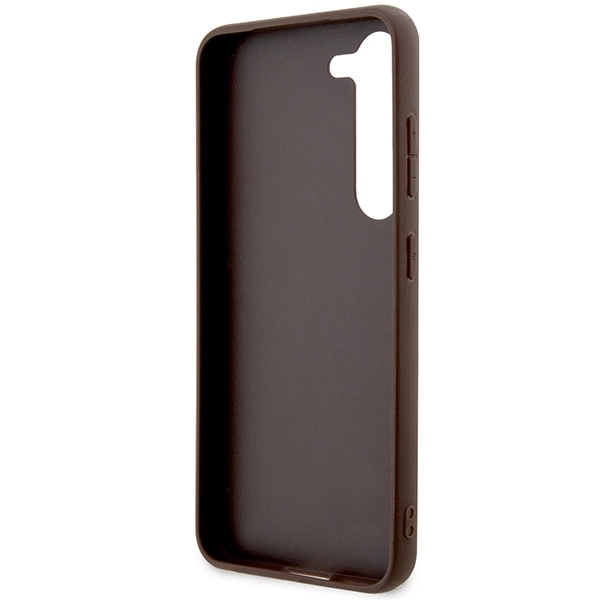 Guess GUHCS23SG4GFBR S23 S911 brown/brown hard case 4G Metal Gold Logoeng