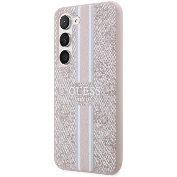 Guess GUHCS23SP4RPSP S23 S911 pink/pink hardcase 4G Printed Stripeeng