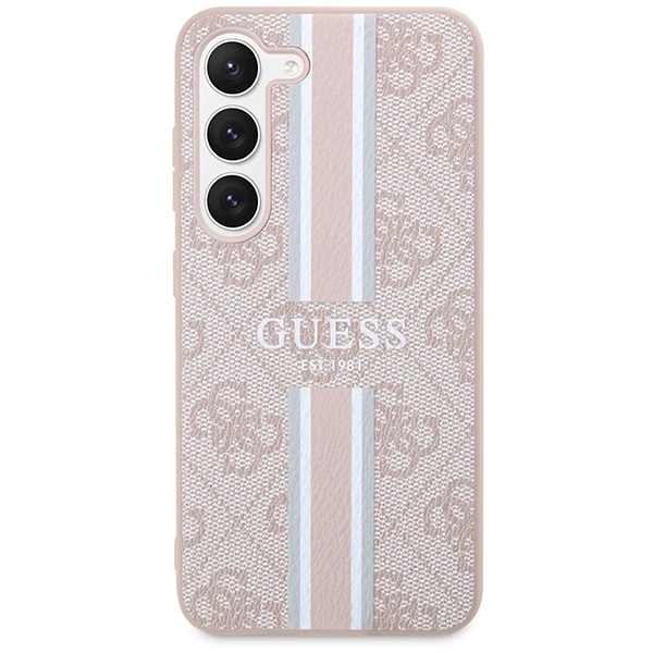 Guess GUHCS23SP4RPSP S23 S911 pink/pink hardcase 4G Printed Stripeeng