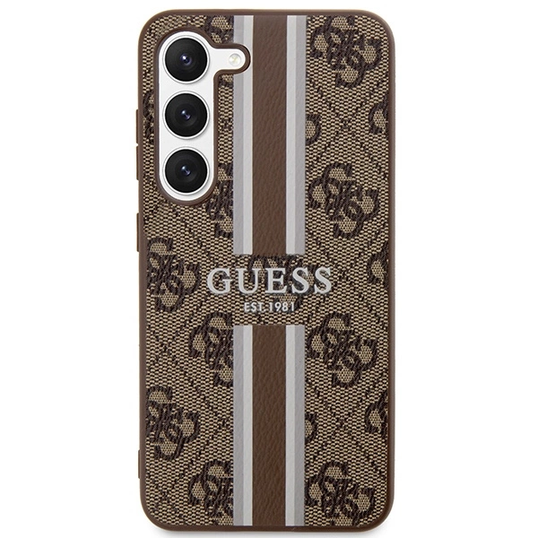 Guess GUHCS23SP4RPSW S23 S911 brown/brown hardcase 4G Printed Stripeeng