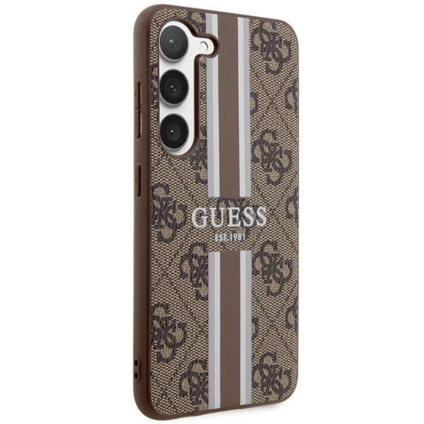 Guess GUHCS23SP4RPSW S23 S911 brown/brown hardcase 4G Printed Stripeeng