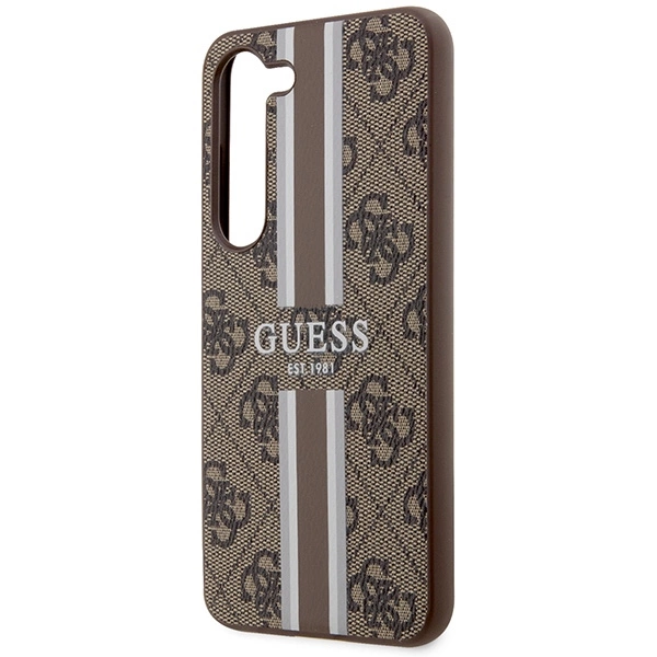 Guess GUHCS23SP4RPSW S23 S911 brown/brown hardcase 4G Printed Stripeeng