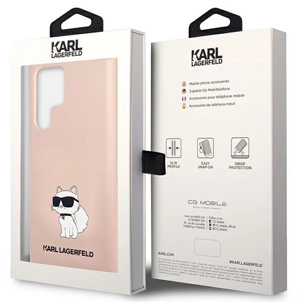 Karl Lagerfeld KLHCS23LSNCHBCP S23 Ultra S918 hardcase pink/pink Silicone Choupetteeng