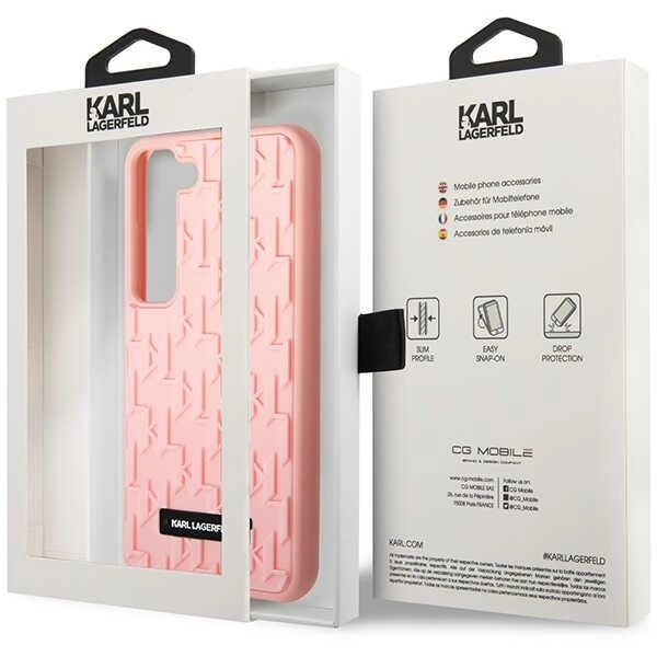 Karl Lagerfeld 3D Monogram Case for Samsung Galaxy S23+ - Pinkeng