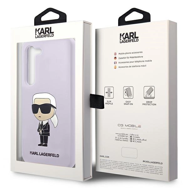 Karl Lagerfeld KLHCS23MSNIKBCU S23+ S916 hardcase purple/purple Silicone Ikonikeng