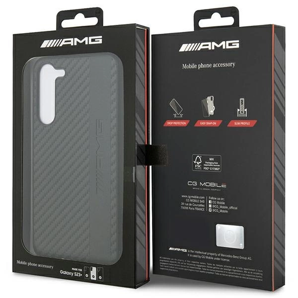 AMG AMHCS23MBLSCA S23+ S916 black/black hardcase Carbon Stripe&Embossedeng