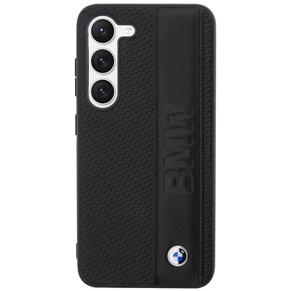 Case BMW BMHCS23M22RDPK S23+ S916 black/black hardcase Leather Textured & Stripeeng