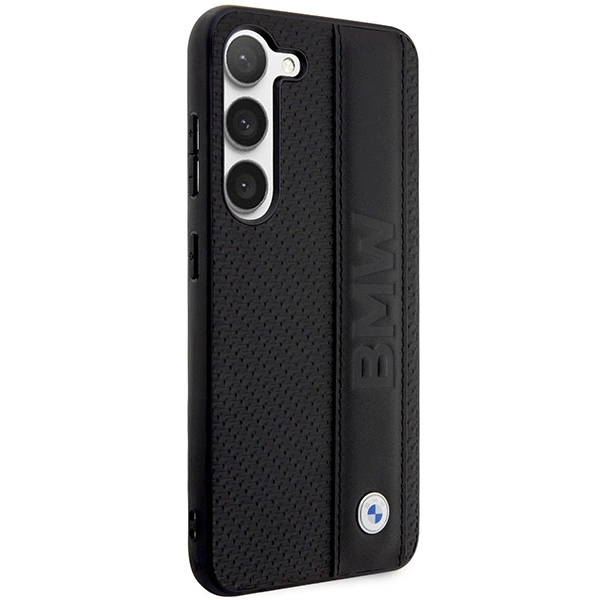 Case BMW BMHCS23M22RDPK S23+ S916 black/black hardcase Leather Textured & Stripeeng