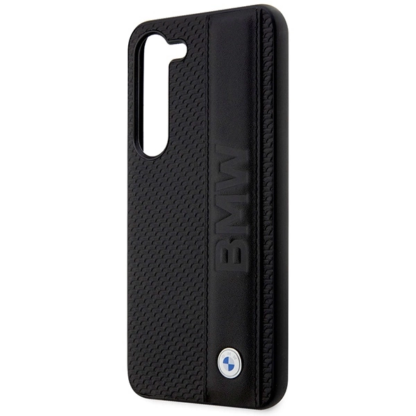 Case BMW BMHCS23M22RDPK S23+ S916 black/black hardcase Leather Textured & Stripeeng