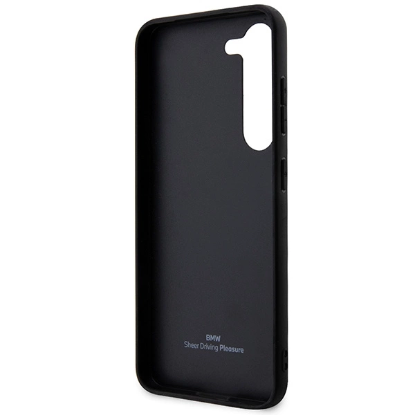 Case BMW BMHCS23M22RDPK S23+ S916 black/black hardcase Leather Textured & Stripeeng