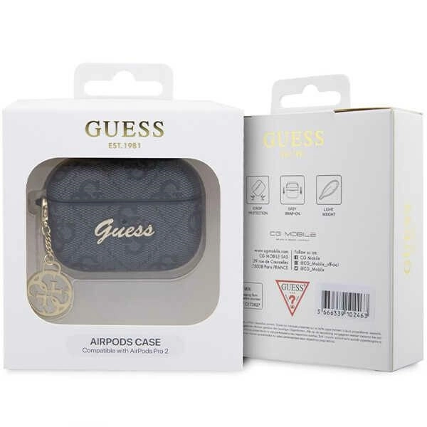Guess GUAP2G4GSMK AirPods Pro 2 cover black/black 4G Charm Collectioneng