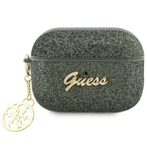 Guess GUAP2GLGSHA AirPods Pro 2 cover green/kaki Glitter Flake 4G Charmeng
