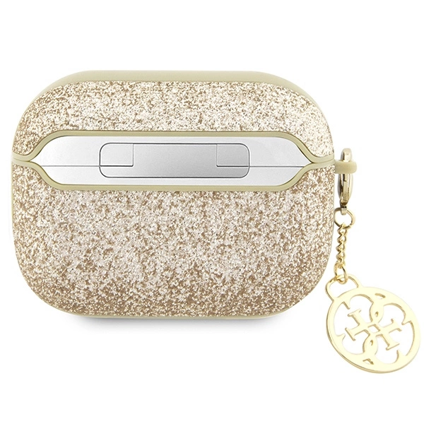 Guess GUAP2GLGSHD AirPods Pro 2 cover gold/gold Glitter Flake 4G Charmeng