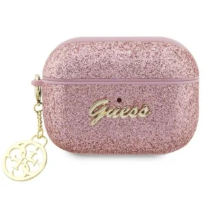 Guess GUAP2GLGSHP AirPods Pro 2 cover pink/pink Glitter Flake 4G Charmeng