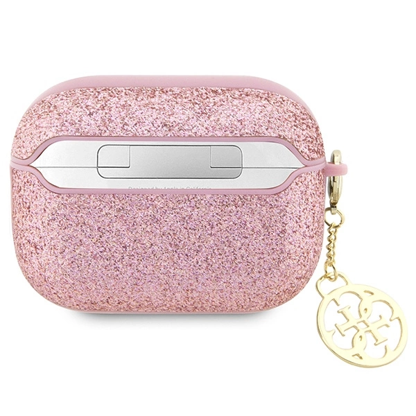 Guess GUAP2GLGSHP AirPods Pro 2 cover pink/pink Glitter Flake 4G Charmeng