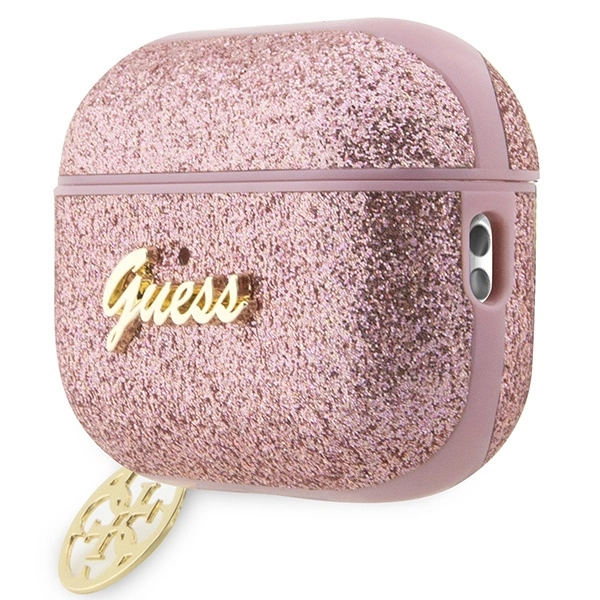 Guess GUAP2GLGSHP AirPods Pro 2 cover pink/pink Glitter Flake 4G Charmeng