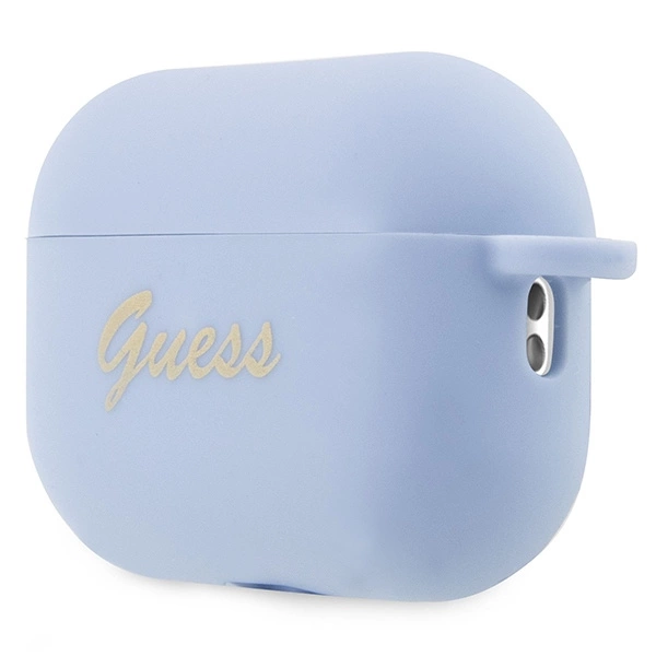 Guess GUAP2LSCHSB AirPods Pro 2 cover blue/blue Silicone Charm Heart Collectioneng