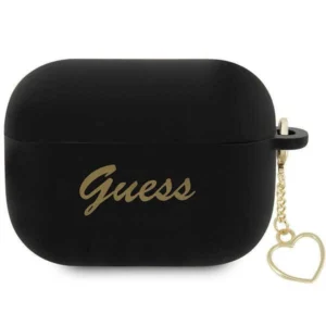 Guess GUAP2LSCHSK AirPods Pro 2 cover black/black Silicone Charm Heart Collectioneng