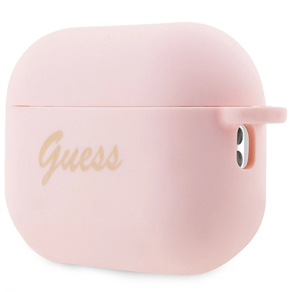 Guess GUAP2LSCHSP AirPods Pro 2 cover pink/pink Silicone Charm Heart Collectioneng