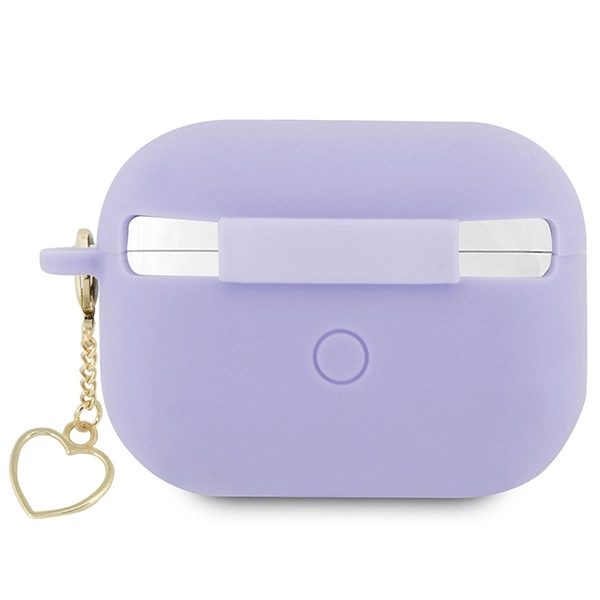 Guess GUAP2LSCHSU AirPods Pro 2 cover purple/purple Silicone Charm Heart Collectioneng