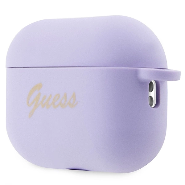 Guess GUAP2LSCHSU AirPods Pro 2 cover purple/purple Silicone Charm Heart Collectioneng