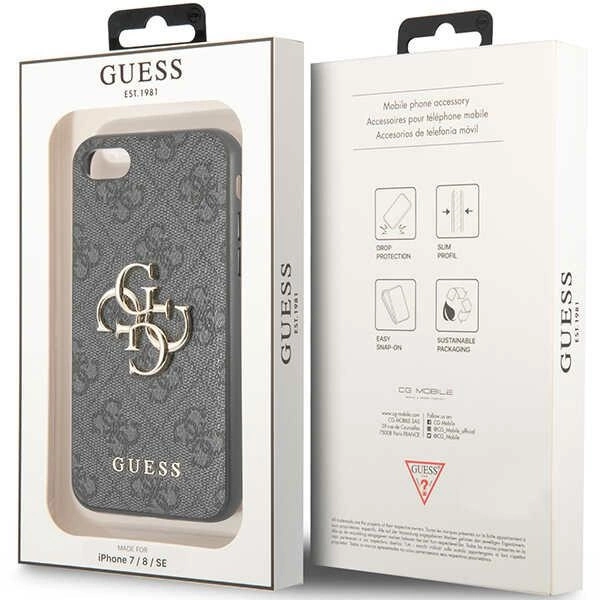 Guess GUHCI84GMGGR iPhone 7/8/SE 2020/ 2022 grey/grey hardcase 4G Big Metal Logoeng