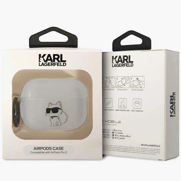 Karl Lagerfeld KLAP2HNCHTCT Airpods Pro 2 cover transparent Ikonik Choupetteeng