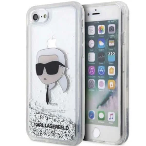 Karl Lagerfeld KLHCI8LNKHCH iPhone 7/8/ SE 2020/2022 silver/silver hardcase Glitter Karl Headeng
