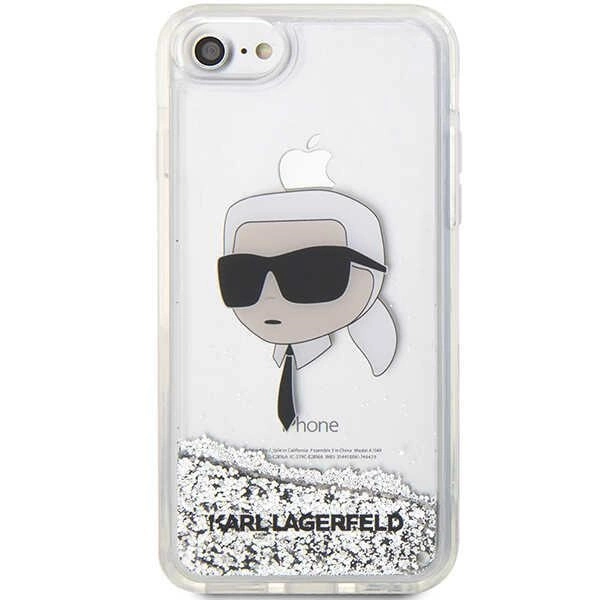 Karl Lagerfeld KLHCI8LNKHCH iPhone 7/8/ SE 2020/2022 silver/silver hardcase Glitter Karl Headeng