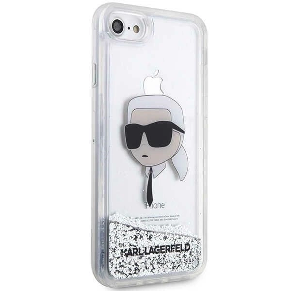 Karl Lagerfeld KLHCI8LNKHCH iPhone 7/8/ SE 2020/2022 silver/silver hardcase Glitter Karl Headeng