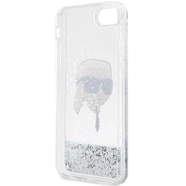 Karl Lagerfeld KLHCI8LNKHCH iPhone 7/8/ SE 2020/2022 silver/silver hardcase Glitter Karl Headeng