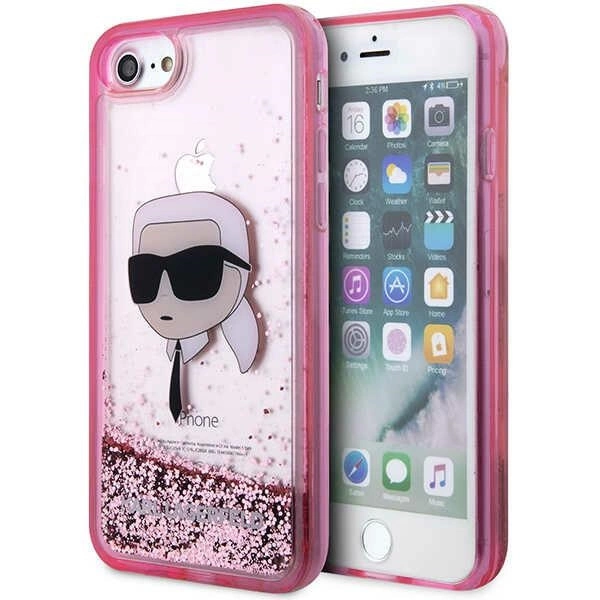 Karl Lagerfeld KLHCI8LNKHCP iPhone 7/8/ SE 2020/2022 pink/pink hardcase Glitter Karl Headeng