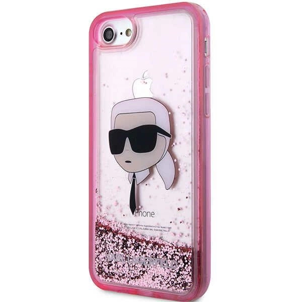 Karl Lagerfeld KLHCI8LNKHCP iPhone 7/8/ SE 2020/2022 pink/pink hardcase Glitter Karl Headeng