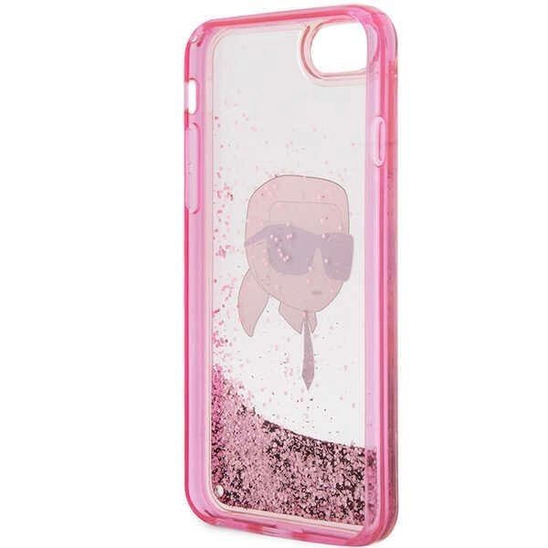 Karl Lagerfeld KLHCI8LNKHCP iPhone 7/8/ SE 2020/2022 pink/pink hardcase Glitter Karl Headeng