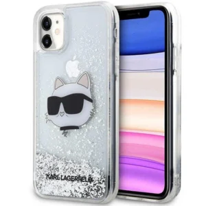 Karl Lagerfeld KLHCN61LNCHCS iPhone 11/ XR silver/silver hardcase Glitter Choupette Headeng