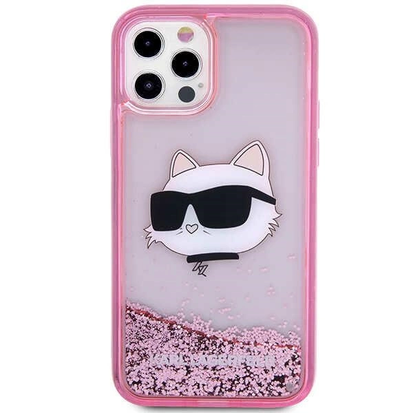 Karl Lagerfeld KLHCP12MLNCHCP iPhone 12/ 12 Pro 6.1" pink/pink hardcase Glitter Choupette Headeng