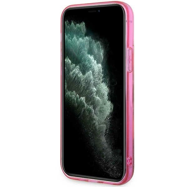 Karl Lagerfeld KLHCP12MLNCHCP iPhone 12/ 12 Pro 6.1" pink/pink hardcase Glitter Choupette Headeng