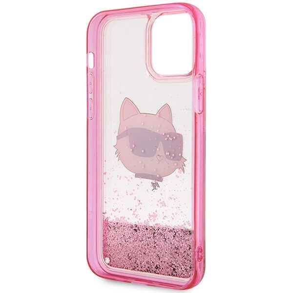 Karl Lagerfeld KLHCP12MLNCHCP iPhone 12/ 12 Pro 6.1" pink/pink hardcase Glitter Choupette Headeng