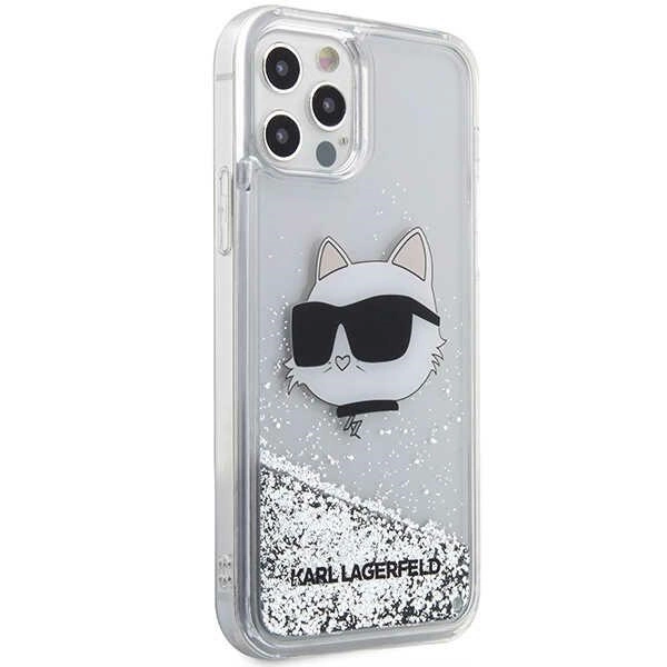 Karl Lagerfeld KLHCP12MLNHCCS iPhone 12/ 12 Pro 6.1" silver/silver hardcase Glitter Choupette Headeng