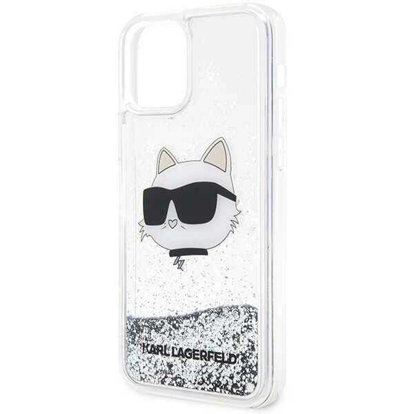 Karl Lagerfeld KLHCP12MLNHCCS iPhone 12/ 12 Pro 6.1" silver/silver hardcase Glitter Choupette Headeng