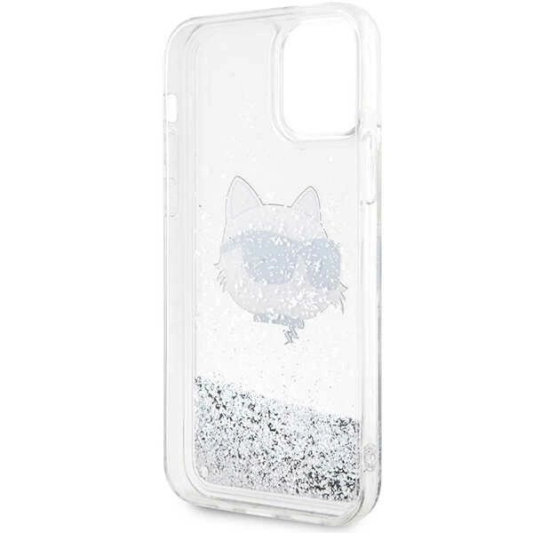 Karl Lagerfeld KLHCP12MLNHCCS iPhone 12/ 12 Pro 6.1" silver/silver hardcase Glitter Choupette Headeng