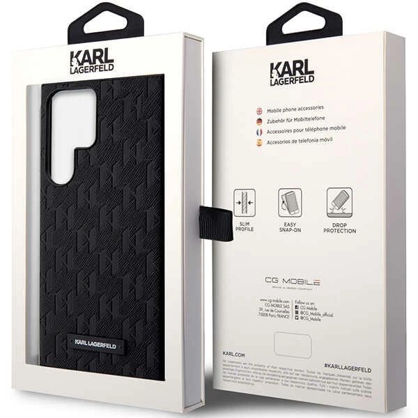 Karl Lagerfeld KLHCS23LSAKLHPK S23 Ultra S918 hardcase black/black Saffiano Mono Metal Logoeng
