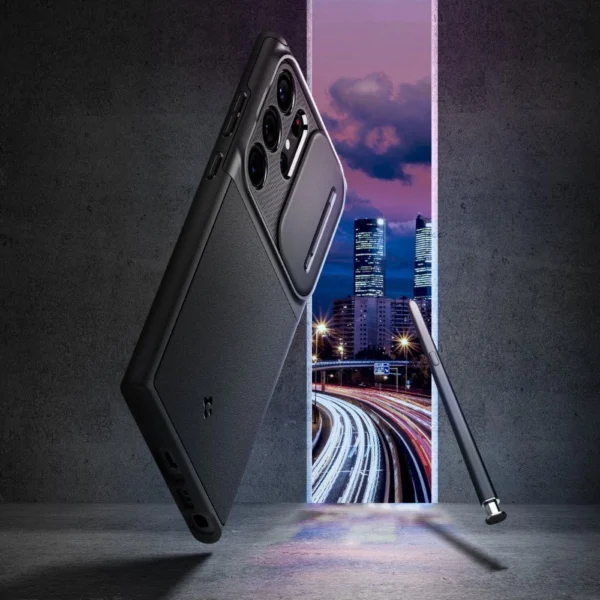 Spigen Optik Armor Case for Samsung Galaxy S23 Ultra - Blackeng