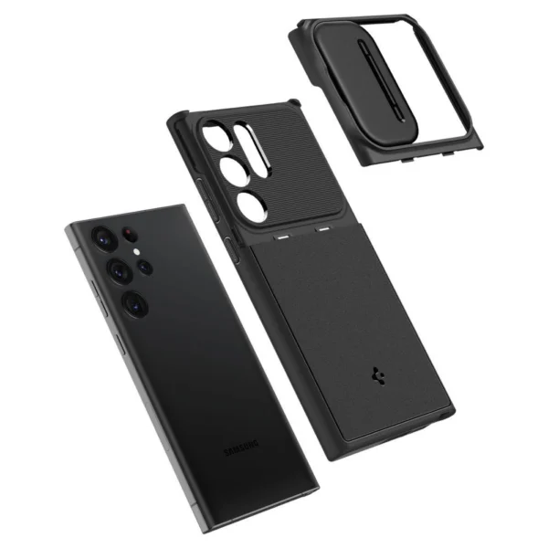 Spigen Optik Armor Case for Samsung Galaxy S23 Ultra - Blackeng