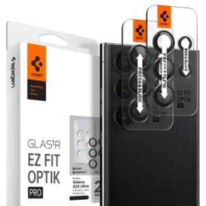 Spigen Glas.tR EZ Fit Optik Camera Protector for Samsung Galaxy S23 Ultra - Black 2 pcs.eng