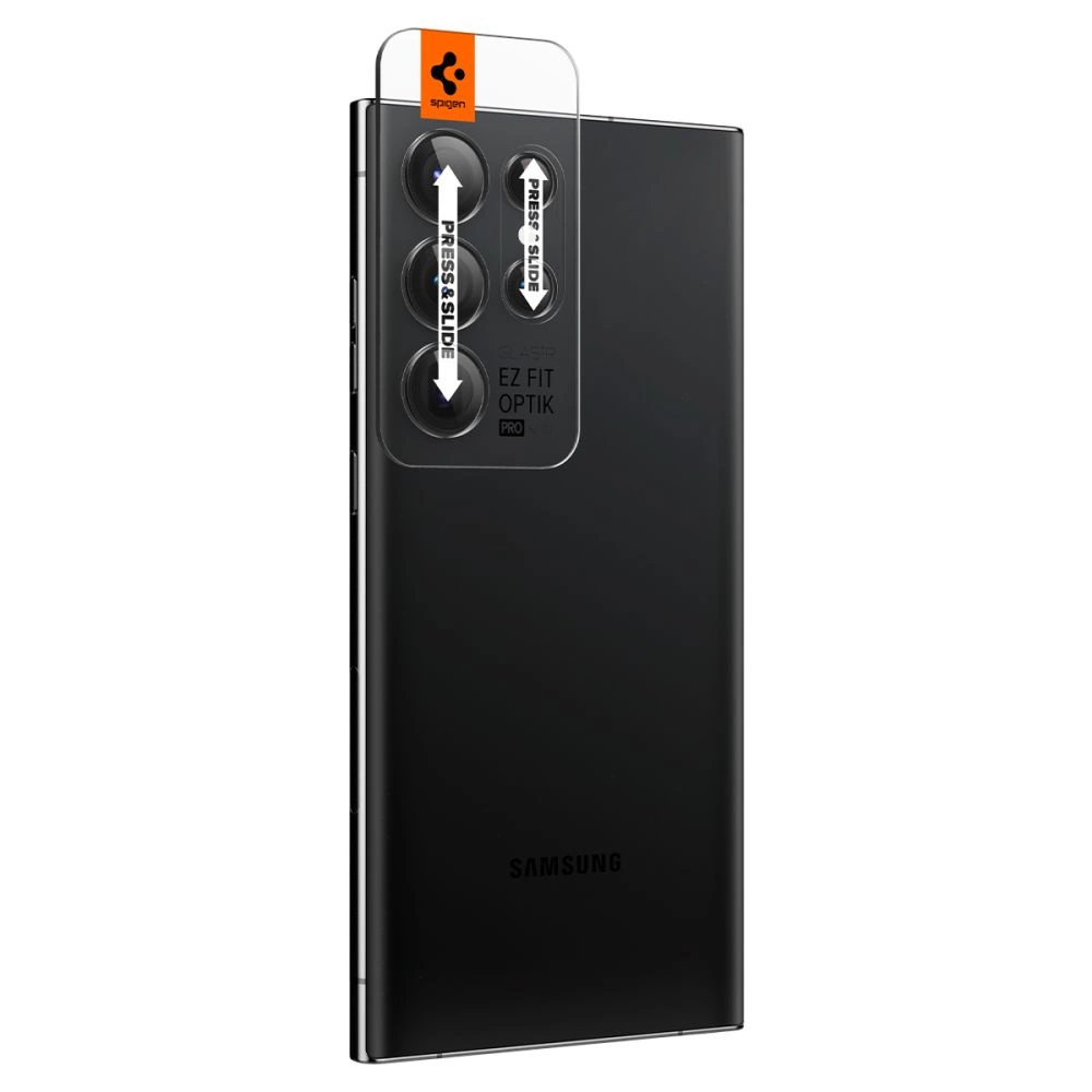 Spigen Glas.tR EZ Fit Optik Camera Protector for Samsung Galaxy S23 Ultra - Black 2 pcs.eng