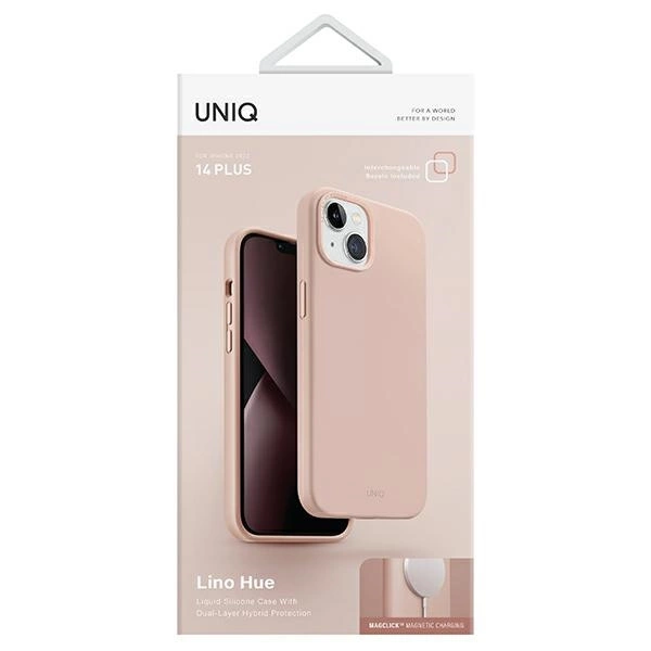 Uniq Lino Hue Magclick Charging case for iPhone 14 Plus - pinkeng
