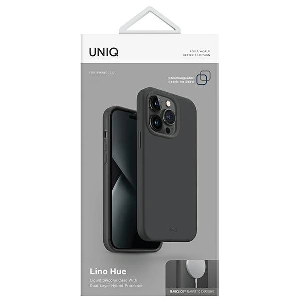 Uniq Lino Hue Magclick Charging case for iPhone 14 Plus - grayeng